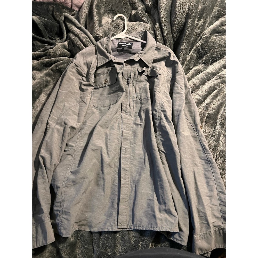 Mens Jake Austin xxxl long sleeve gray  button up shirt